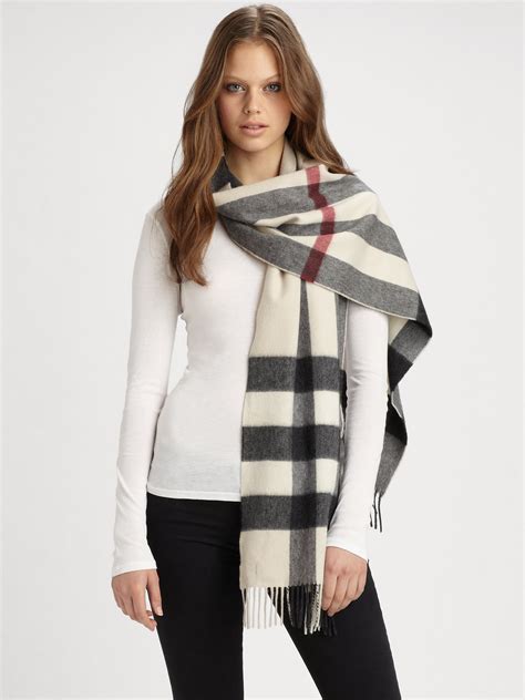 stole burberry|check cashmere Burberry scarf.